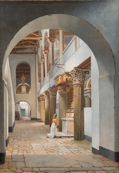 Ansicht der Kirche San Lorenzo fuori le Mura von Christoffer Wilhelm Eckersberg